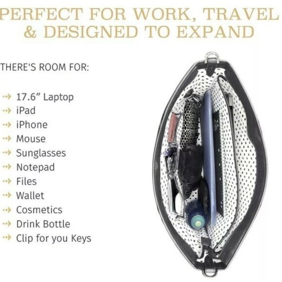 Laptop Bag Travel Utility Tote Bag Work Handbag Diaper Bag - Picture 4 of 6